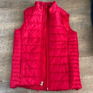 Lands end red vest.  Never worn. NWOT